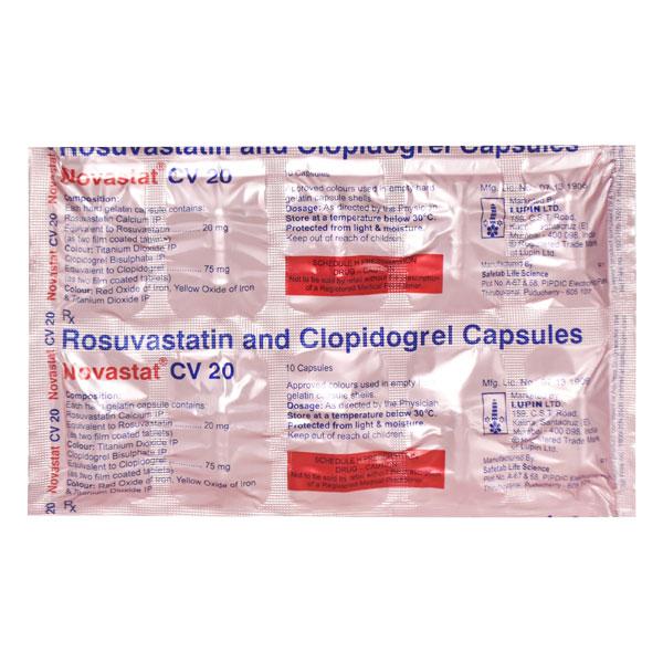 Novastat CV 20mg Capsule 10'S