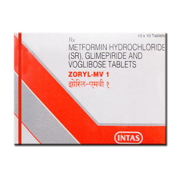 ZORYL MV 1MG TAB 10`S