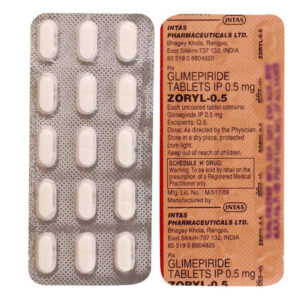 ZORYL M 0.5MG TAB 20`S