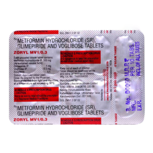 ZORYL MV 1/0.3 TAB 10`S