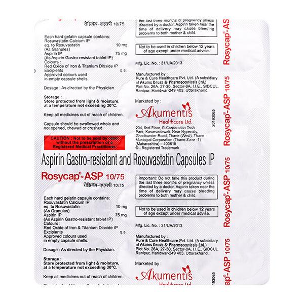 ROSYCAP ASP 10/75 Capsule 15's