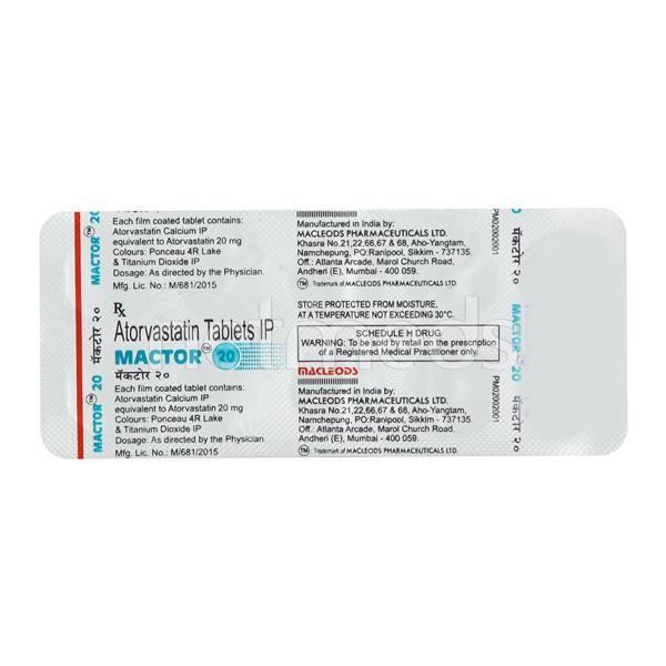Mactor 20mg Tablet 10'S