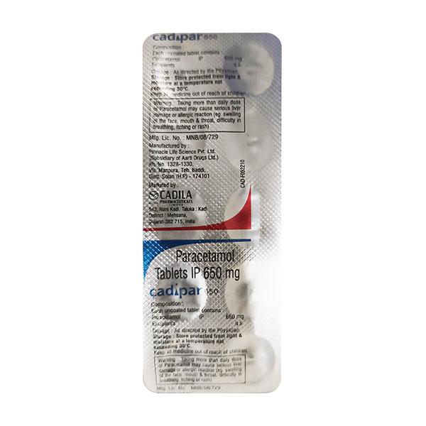 CADIPAR 650mg Tablet 10's