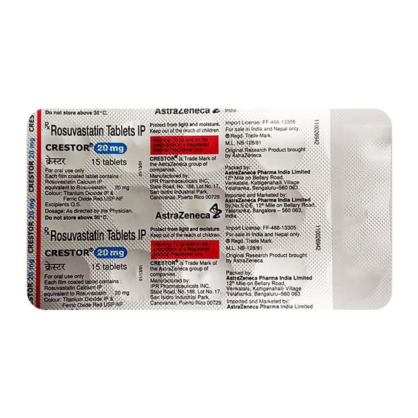 CRESTOR 20mg Tablet 15's