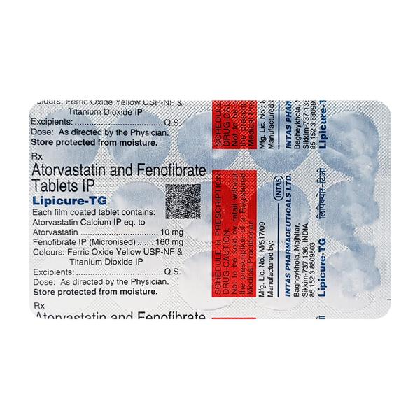 Lipicure TG 160mg Tablet 15'S