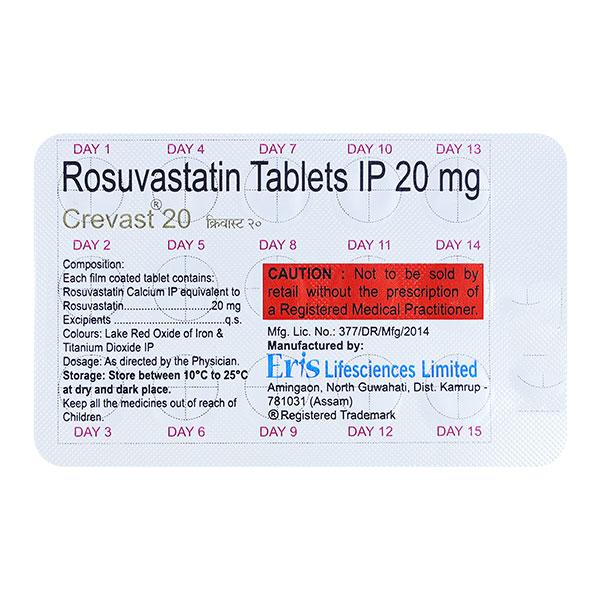 CREVAST 20 Tablet 15's