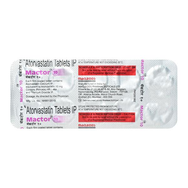 Mactor 10mg Tablet 10'S