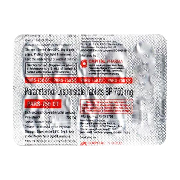PARS 750 DT Tablet 10's