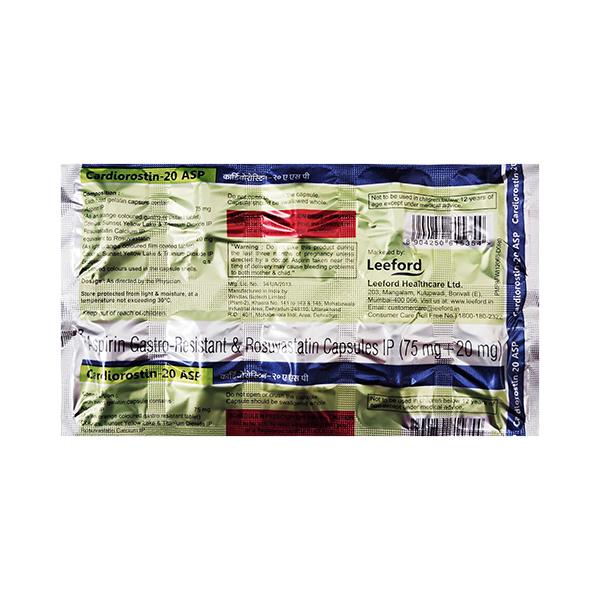 CARDIOROSTIN 20 ASP Capsule 10's
