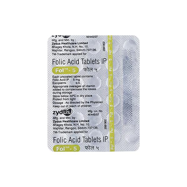FOL 5mg Tablet 30'S