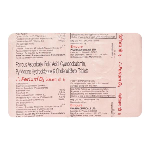 Ferium D3 Tablet 10'S