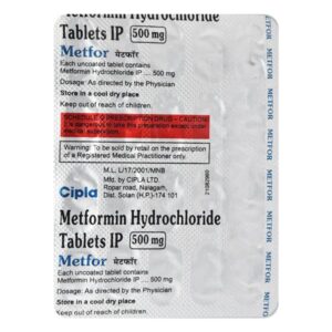 METFOR 500 Tablet 20's