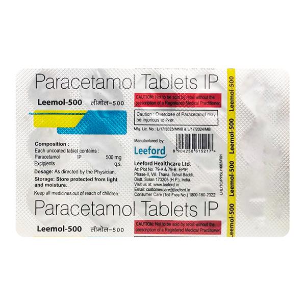 LEEMOL 500 Tablet 15's
