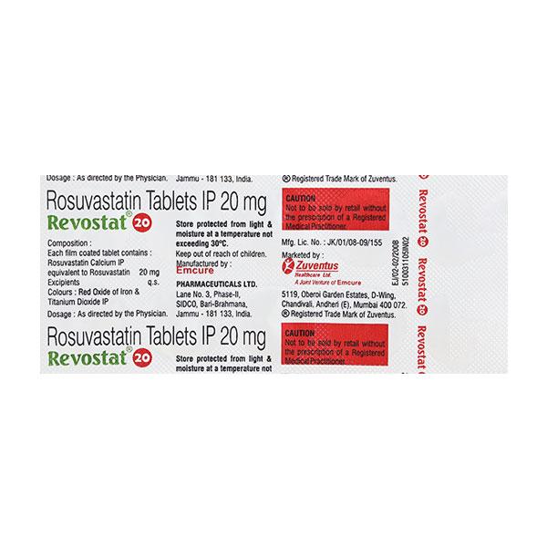 Revostat 20mg Tablet 10'S