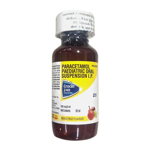 Crocin Ds 240 Mixed Fruit Flavour Suspension 60ml