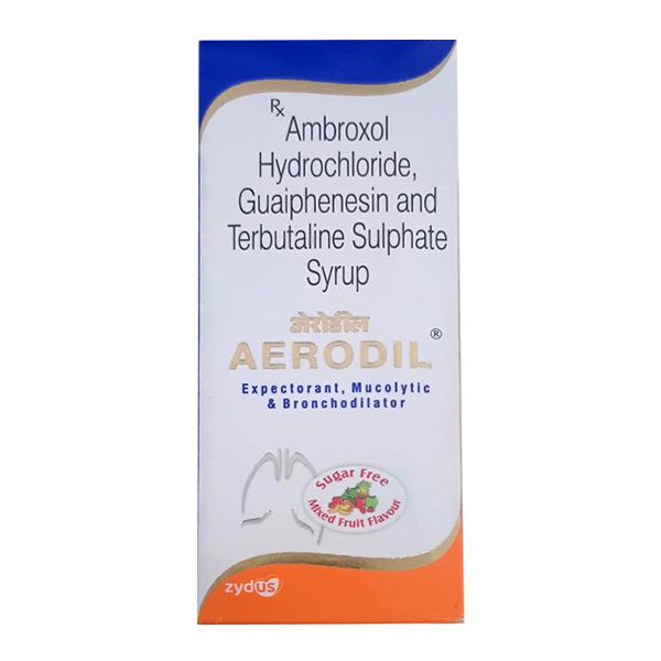 Aerodil Sugar Free Mixed Fruit Flavour Expectorant 100ml
