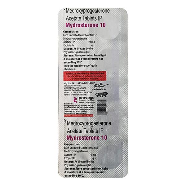 MYDROSTERONE 10 Tablet 10's