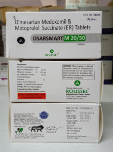 Olmesartan Medoxomil 20 mg + Metoprolol Succinate 50 mg (ER) Tabs