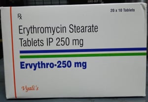 Erythromycin Stearate IP 250 mg Tabs