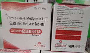 Glimepiride 3 mg + Metformin 850 mg PR Tabs