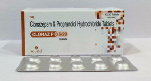Clonazepam 0.5mg + Propranolol Hydrochloride 20mg Tabs
