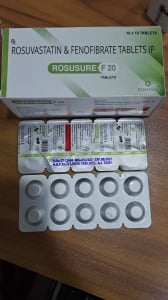 Rosuvastatin 20 mg + Fenofibrate 160 mg Tabs
