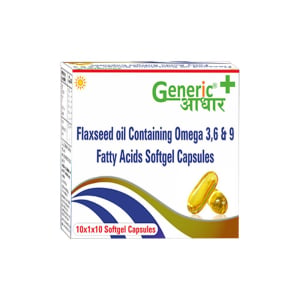 Flaxseed Oil containing Omega 3 6 & 9 Fatty Acid Softgel Cap- GA