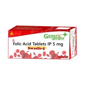 Folic Acid I.P. 5 mg Tabs (Swaslic-5)- GA