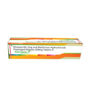 Glimepiride 2 mg + Metformin 500 mg PR Tabs (SWASGLIMET 2/500 )- GA