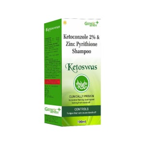 Ketoconazole 2% w/v + Zinc Pyrithione 1% w/v (Ketoswas Shampoo)- GA