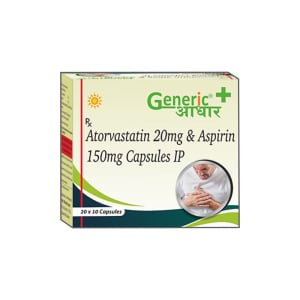 Atorvastatin 20 Mg + Aspirin 150 Mg caps