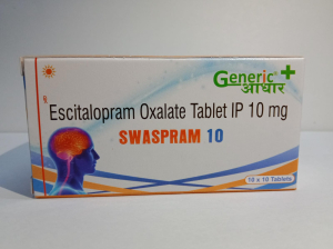 Escitalopram Oxalate IP 10 mg Tab (SWASPRAM 10)- GA