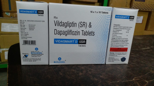 Dapagliflozin 5 mg + Vildagliptin 100 mg IP (SR) Tabs
