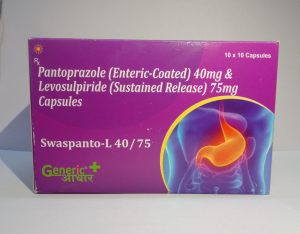 Pantoprazole sodium 40 mg + Levosulpride 75 mg Capsules (SWASPANTO-L 40/75)- GA