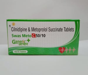 Metoprolol 50 mg(ER) + Cilnidipine 10 mg Tabs