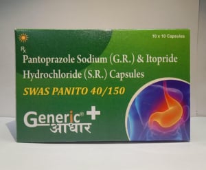 Pantoprazole Sodium 40 mg (GR) & Itopride HCL 150 mg (SR) Caps (SWAS PANITO 40/150)- GA