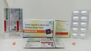 Sodium Valproate IP 133.5 mg + Valproic Acid IP 58 mg controlled release Tabs
