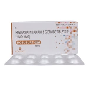 Rosuvastatin calcium 10mg & Ezetimibe 10 mg Tab IP