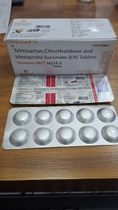 Telmisartan 40 mg + Chlorthalidone 12.5 mg + Metoprolol (ER) 50 mg Tabs