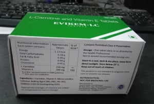 L-Carnitine 150mg + Vitamin E 200mg Tablet