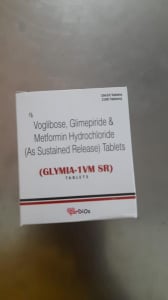 Voglibose 0.3 Mg + Glimepiride 1 Mg + Metformin 500 Mg SR Tabs