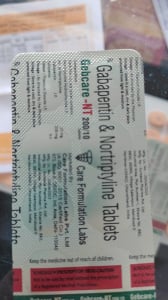 Gabapentin 200 mg + Nortriptyline 10 mg Tabs
