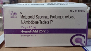 Metoprolol Succinate IP 25mg + Amlodipine IP 2.5mg tabs
