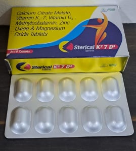 Calcium Citrate + Vitamin K2-7 + Vitamin D3 + Methylcobalamin + Zinc + Magnesium Tab