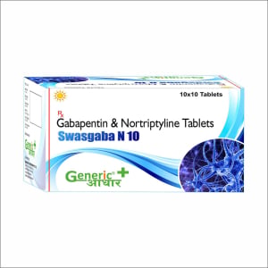 Gabapentin 400 mg + Nortriptyline 10 mg Tabs (SWASGABA N 10)- GA