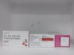 Iron (as Amino Acid Chelate) 30mg + Zinc (as Zinc Picolinate) 10mg + Folic Acid IP 1.5mg + Vitamin B12 IP 15mcg tabs