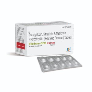 Dapagliflozin 5 mg + Sitagliptin 50 mg + Metformin 500 mg (ER) Tabs