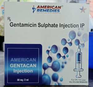 Gentamycin Sulphate IP 80mg/2ml Injection