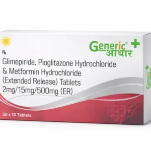 Glimepiride 2 mg + Pioglitazone 15 mg + Metformin Hydrochloride 500 mg ER Tabs- GA