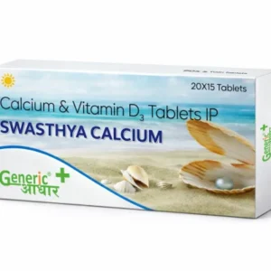 Calcium 500 mg + Vitamin D3 250 IU Tabs (Swasthya Calcium)- GA